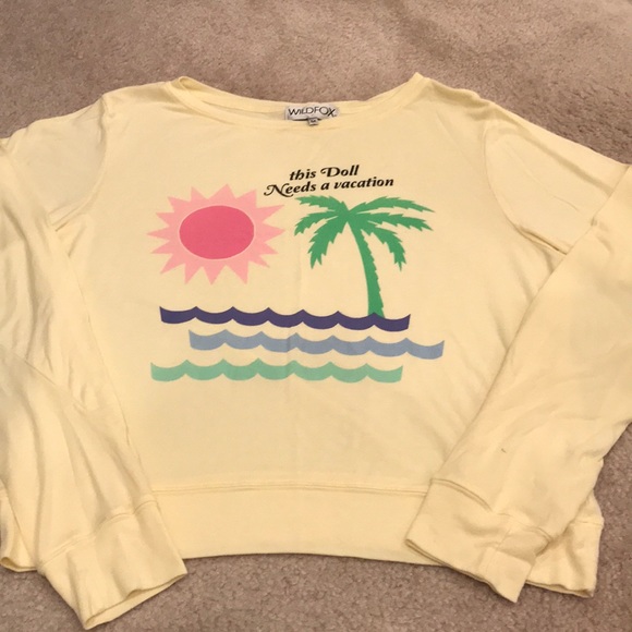 Wildfox Tops - NWOT Wildfox “this doll needs a vacation” sz M